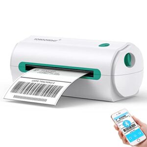 Tordorday Bluetooth Shipping Label Printer Work with App Elabel 4×6 Bluetooth Thermal Label Printer for Shipping Packages, Compatible with USPS, Shopify, Amazon, Ebay, FedEx