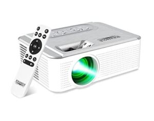 Mini Projector, Portable Movie Projector 8000 Lumens for Home Theater Outdoor Video Projectir 1080P Supported Compatible HDMI,VGA,USB,TF Card,Laptop TV Stick, Xbox Built-in Speaker