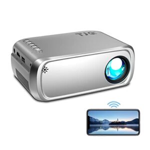 WiFi Projector, TJQ Portable Projector 1080p Supported, Mini Projector for Outdoor Movies, Phone Projector Compatible with Smartphone/ Laptop/ TV Stick, HDMI/ USB for Home Theater
