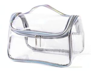 Nipogear Waterproof PVC Transparent Wash Bag, Fitness Bath Bag, Storage Bag, Portable Transparent Cosmetic Bag. (White)