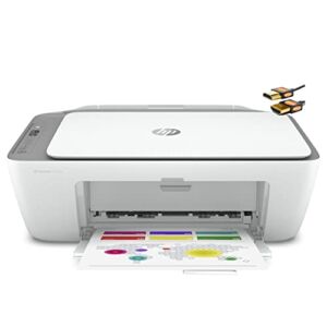 HP DeskJet 2755e Series Wireless Inkjet All-in-One Color Printer – Print Copy Scan – Mobile Printing – USB Connectivity – Up to 5.5 PPM – Up to 4800 x 1200 DPI Print Resolution + HDMI Cable (Renewed)