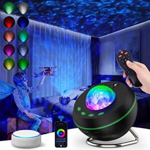 Star Projector，Night Light Projector 4 in 1 Galaxy Projector 21 Lighting Color，with Bluetooth Music Speaker Phone App Remote Control for Baby Kids Bedroom/Game Rooms/Home Theatre/Birthday/Party/Gift