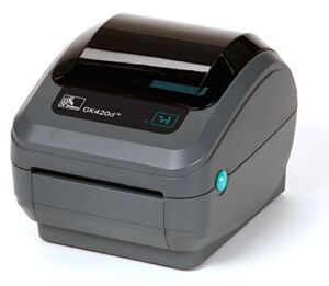 Zebra – GK420d Direct Thermal Desktop Printer for Labels, Receipts, Barcodes, Tags, and Wrist Bands – Print Width of 4 in – USB and Ethernet Port Connectivity (Renewed)