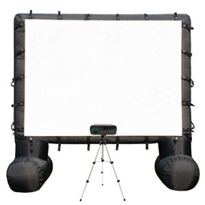 Total HomeFX Pro Weather-Resistant Inflatable Theatre Kit with Outdoor Projector, Projection Screen, and Projector Stand