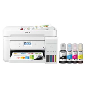 Epson EcoTank ET-4760 Wireless Color All-in-One Cartridge-Free Supertank Printer with Scanner, Copier, Fax, ADF and Ethernet – White