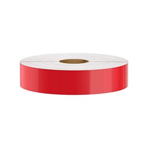 Premium Vinyl Label Tape for DuraLabel, LabelTac, VnM SignMaker, SafetyPro and Others, Red, 1″ x 150′