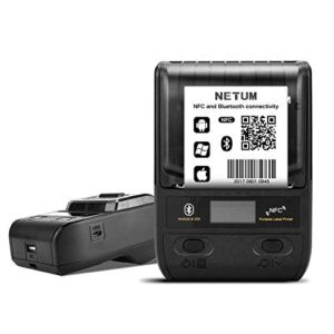 NETUM Label Maker – Bluetooth Thermal Label Printer Portable Barcode Printer Apply to Clothing, Jewelry, Retail, Mailing, Barcode, Compatible for Android & iOS System