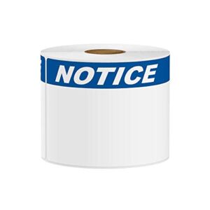 Premium Die-Cut Notice Labels for DuraLabel, LabelTac, VnM SignMaker, SafetyPro and Others, 3″ x 5″, 200 Labels
