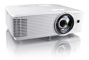 Optoma EH412ST Short Throw 1080P HDR Professional Projector | Super Bright 4000 Lumens | Business Presentations, Classrooms, or Meeting Rooms | 15,000 Hour lamp Life | Speaker Built in | Portable