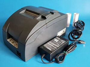 Epson TM-U220B M188B POS Receipt Printer USB Interface – Red & Black Ribbon – with Power Supply (Renewed)