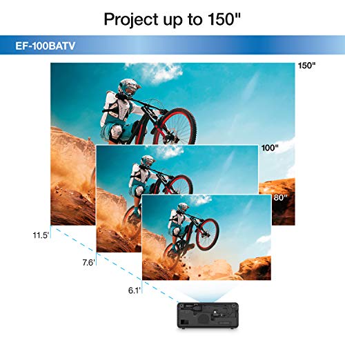 Epson EF-100 Smart Streaming Laser Projector with Android TV – Black | The Storepaperoomates Retail Market - Fast Affordable Shopping