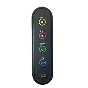 Replacement IR PowerPoint Remote Control with 4 Keys. Infrared Remote for Secure Locations, Made in The USA, Metal and Plastic case, Remote Only Designed for Presentations with Powerpoint