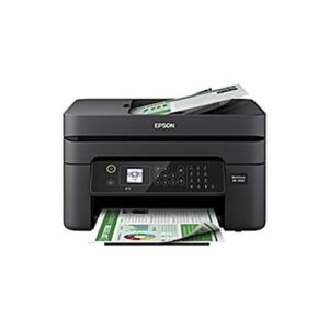 Epson Workforce WF-2830 Inkjet Multifunction Printer-Color-Copier/Fax/Scanner-5760×1440 dpi Print-Automatic Duplex Print-100 Sheets Input-Color Flatbed Scanner-1200 dpi Optical (Renewed)