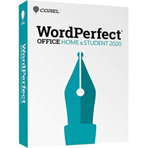 Corel WordPerfect Office 2020 Home & Student | Word Processor, Spreadsheets, Presentations | Newsletters, Labels, Envelopes, Reports, eBooks [PC Disc] [Old Version]
