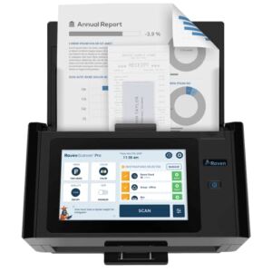 Raven Pro Document Scanner – Huge Touchscreen, High Speed Color Duplex Feeder (ADF), Wireless Scan to Cloud, WiFi, Ethernet, USB, Home or Office Desktop