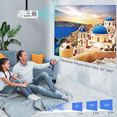 WiFi Projector Support 5.0 Bluetooth Transmitter, WiMiUS K2 Mini Projector 1080P and 4K Support, 300’’ Screen Zoom Compatible with Smartphone (Wirelessly) PC TV Stick Chromecast PS5 | The Storepaperoomates Retail Market - Fast Affordable Shopping