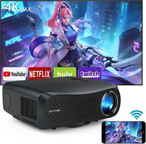 High Brightness 10000L Projector with Bluetooth and 5G WiFi, Native 1080P Indoor Outdoor Projector 4K Support, 200” Movie Proyector Home Theater Presentation, Compatible W/ TV Stick, iOS,Android, PS5