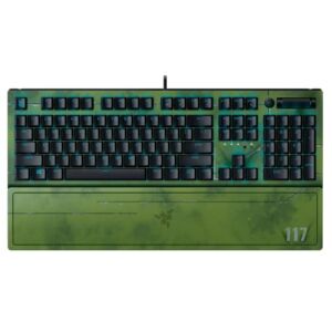 Razer BlackWidow V3 Mechanical Gaming Keyboard: Green Mechanical Switches – Tactile & Clicky – Chroma RGB Lighting – Compact Form Factor – Programmable Macros – Halo Infinite