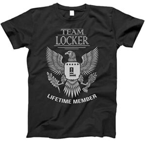 Lifetime Member of Team Locker Family Locker Surname T-Shirt Black Size XX-Large