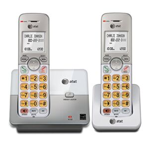 AT&T EL51203 – 2 Handset DECT 6.0 Cordless Home Phone Full-Duplex Handset Speakerphone, Backlit Display, Lighted Keypad, Caller ID/Call Waiting, Phonebook, Eco Mode, Voicemail Key, Quiet Mode,Intercom