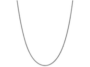 FJC Finejewelers 14 Inch 14k White Gold 1.4mm Solid bright-cut Spiga Chain Necklace