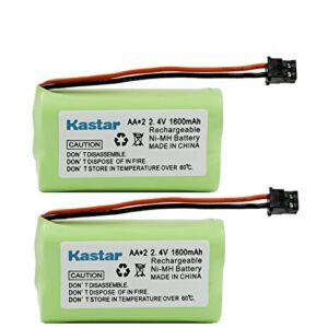 Kastar 2-Pack Home Cordless Phone Battery Replacement for BT-1007 BT1007 BT1015 BT904 BBTY0460001 BBTY0510001 BBTY0624001 BBTY0700001 Panasonic HHR-P506A Radio Shack 23-9096 43-3533 43-3534 43-3541