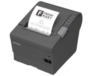 Epson TM-T88V Thermal Receipt Printer, USB and Serial Interfaces, Auto-cutter. Includes Power Supply. Color: Dark gray. (Interface Cables Not Included) (1