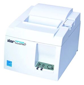 Star Micronics TSP143IIIW (TSP100III WLAN) Receipt Printer – Thermal, Auto-Cutter, WLAN (Wi-Fi), WPS Easy Connection, Internal Power Supply. Color: White