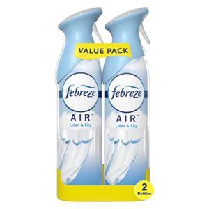 Febreze Odor-Fighting Air Freshener, Linen & Sky, Pack of 2, 8.8 fl oz each