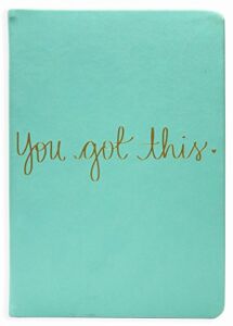 Eccolo Dayna Lee Collection Mint “You Got This” 8×6″ Flexi-cover Journal/Notebook, Acid-free Lined Sheets