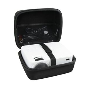 Hermitshell Hard Travel Case for TOP Vision T21 4000L / H o m p o w T20 5500L / DBPOWER L12 3000L， RD820 3500 Lux，PJ0711 2800Lux Mini Projector