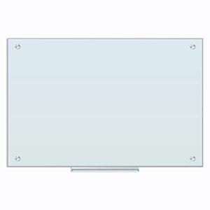 U Brands Magnetic Glass Dry Erase Board, Only for Use with HIGH Energy Magnets, 23 x 35 Inches, White Frosted Surface, Frameless (2298U00-01)