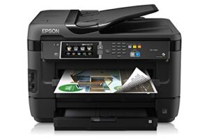 Epson WorkForce WF-7620 Wireless Color All-in-One Inkjet Printer with Scanner, Copier, Fax, PrecisionCore Print Head, DURABrite Ultra Ink, Wide-Format, Photo Quality and Mobile Printing