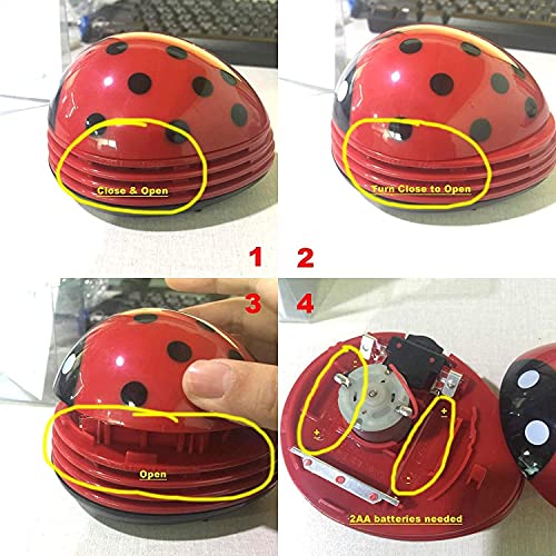 Mini Portable Handheld Cordless Tabletop Crumb Sweeper Desktop Dust Vacuum Cleaner Cute Cartoon Battery Operated | The Storepaperoomates Retail Market - Fast Affordable Shopping