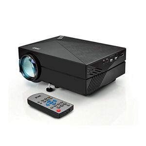1080P Compact Digital Multimedia Projector – HD Support 1000 Lumens Adjustable 50”-130” Size Projection Built-in Stereo Speakers HDMI Ports & Remote Control – Pyle