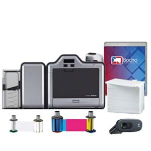 Fargo HDP5000 Dual Sided ID Card Printer & Complete Supplies Package with Bronze Edition Bodno Software