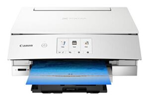 Canon TS8220 Wireless All in One Photo Printer with Scannier and Copier, Mobile Printing, White, Amazon Dash Replenishment Ready