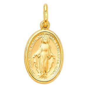 14K Religious Virgin Mary Medal