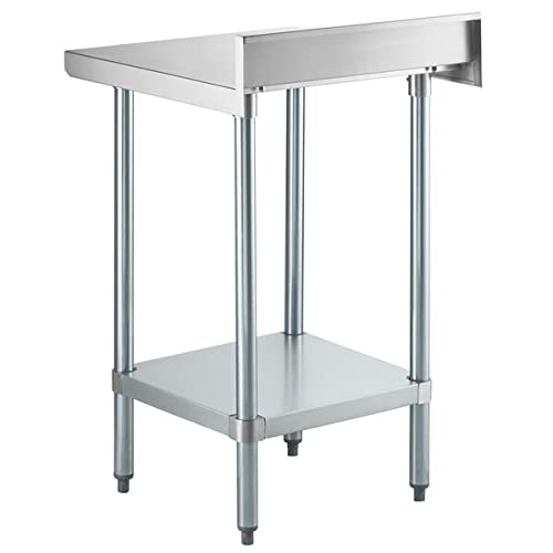 24″ x 24″ 18-Gauge 304 Stainless Steel Commercial Work Table with 4″ Backsplash and Galvanized Undershelf. Kitchen Table Work Table Stainless Steel Table Table for Kitchen Metal Table | The Storepaperoomates Retail Market - Fast Affordable Shopping