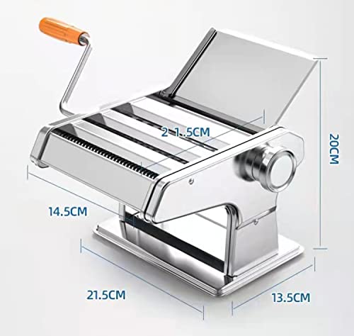 Pasta Maker Machine Noodle Cutter 3 in 1 Stainless Steel Manual Fresh Pasta Making Machine Dough Roller Lasagna Spaghetti Tagliatelle Fettuccine（Silver） | The Storepaperoomates Retail Market - Fast Affordable Shopping