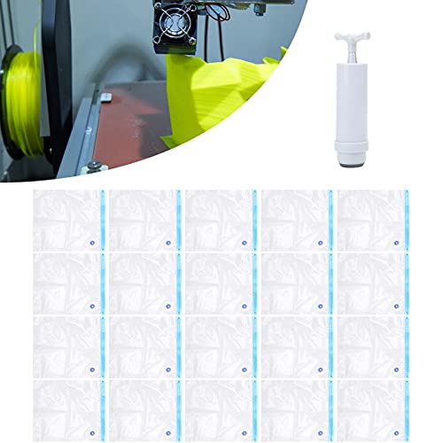 Filament Vacuum Sealing Bags,20Pcs Filament Dryer Vacuum Sealing Bags for PLA 3D Printer Parts + 1Pc Air Pump Extractor | The Storepaperoomates Retail Market - Fast Affordable Shopping