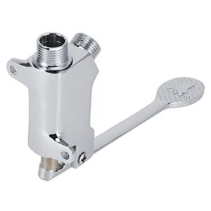 Foot Pedal Faucet Valve, Foot Pedal Valve, Rotat 360 Degrees, Corrosion‑resistant, G1/2 Threads, for Kitchen Faucet Bathroom Faucet