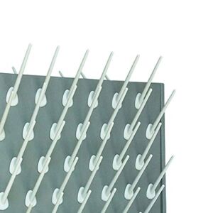 Miumaeov 2PCS Glassware Drying Rack 52 Nail Laboratory Supplies Drying Rack Nail Board Desktop Wall-Mounted Laboratory Supplies Detachable Nail Drying Drain Rack Cleaning Equipment Gray