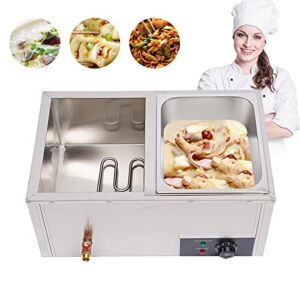Food Warmer Electric Commercial Food Warmers Food Warmer for Parties Hot Case for Food 110V Food Grade Stainelss Steel Commercial Food Steam Table Electric Countertop (2-Pan-850W-86-185°F)
