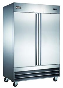 Xiltek 54″ Two Solid Door Reach In Commercial Freezer Stainless Interior 47 cu.ft