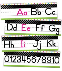 Schoolgirl Style – Simply Stylish Tropical | Alphabet Line | Manuscript Mini Bulletin Board, 8 Pieces