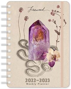FIREWEED 2023 Weekly Planner: On-the-Go 17-Month Calendar with Pocket (Aug 2022 – Dec 2023, 5″ x 7″ closed)