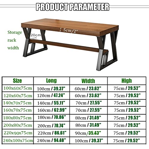 ZYYWX Simple Solid Wood Desk, Personal Workbench with Storage Rack, Wear-Resistant and Anti-scalding, Easy to Install (Size : 240x100x75cm) | The Storepaperoomates Retail Market - Fast Affordable Shopping