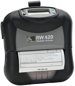Zebra R4D-0UBA000N-00 RW 420 Direct Thermal Mobile Receipt and Label Printer, 203 DPI, With Bluetooth 2.0 Connection
