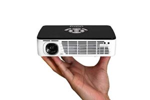 AAXA Technologies P300 Pico Projector with Rechargeable Battery – Native HD resolution with 500 LED Lumens, For Business, Home Theater, Travel and more (KP-600-01)